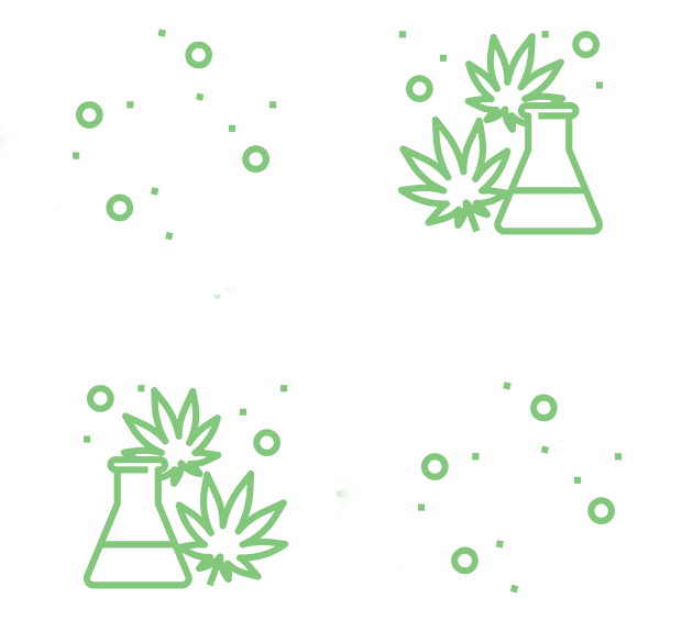 Graphic of green beakers, leaves, and blubbles surrounding the word extraction..